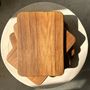 Kitchen utensils - Cutting or presentation board in rectangular monoxyl teak with rounded edges L38.5cm - OFFICE OBJETS