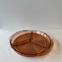 Platter and bowls - Rosaline Pink Glass Compartment Dish - OFFICE OBJETS