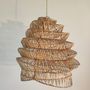Hanging lights - Suspension in woven rattan in the shape of a natural accordion - OFFICE OBJETS