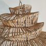 Hanging lights - Suspension in woven rattan in the shape of a natural accordion - OFFICE OBJETS