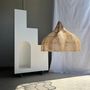 Suspensions - Suspension, luminaire en rotin en forme de fleur, tulipe, corolle H:80cm D80cm - OFFICE OBJETS
