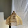 Suspensions - Suspension, luminaire en rotin en forme de fleur, tulipe, corolle H:80cm D80cm - OFFICE OBJETS