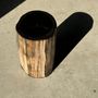 Other tables - Petrified wood side table black heart bark cappuccino H40 D25 - OFFICE OBJETS