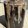 Other tables - Brown multicolor organic petrified wood side table H:39 D:21-26 - OFFICE OBJETS