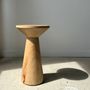 Stools - Side table, end table in natural mango wood monoxyl conical top H:50cm - OFFICE OBJETS