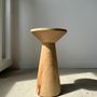 Stools - Side table, end table in natural mango wood monoxyl conical top H:50cm - OFFICE OBJETS