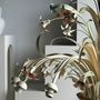 Suspensions - Très grand lustre motifs de fleurs blanc rose et vert Maison Masca D:1m10 H:1m - OFFICE OBJETS