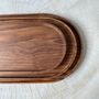 Platter and bowls - Trio of small oval trays or cups in monoxyl teak - OFFICE OBJETS