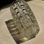 Vases - Italian molded glass vase with geometric patterns H23 - OFFICE OBJETS
