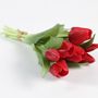 Décorations florales - Botte de 7 tulipes artificielles rouges H32cm Botte de 7 tulipes arti - LE COMPTOIR.COM