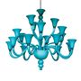 Ceiling lights - Marina Murano Glass Chandelier — Modern Duck Blue Design - BOTTEGA VENEZIANA