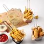 Platter and bowls - French fries basket - rectangular shape - 4 colors - SOSTRAW & SMARTTHINGS