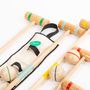 Toys - Wooden croquet set in a hanging bag - MORA-PLAY