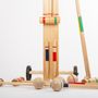 Toys - Croquet game in wooden trolley - 4 players - MORA-PLAY