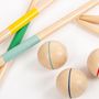 Toys - Croquet game in wooden trolley - 6 players - MORA-PLAY