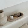 Storage boxes - oval oblong travertine tray decorative travertine marble top - GIPSY HOME