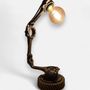 Desk lamps - Handmade Retro Desk Lamp Crafted from Recycled Automotive parts 40cm - MAISON ZOE