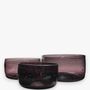 Bowls - Amudi Bowls Set of 3 – Mouth blown Recycled Glass Bowls, Eco-Friendly - MAISON ZOE