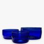 Bowls - Amudi Bowls Set of 3 – Mouth blown Recycled Glass Bowls, Eco-Friendly - MAISON ZOE