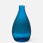 Vases - Yana glass Vase – mouthblown Recycled Glass with Bubbled Finish 24cm - MAISON ZOE