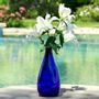 Vases - Yana glass Vase – mouthblown Recycled Glass with Bubbled Finish 24cm - MAISON ZOE