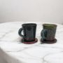 Mugs - Eva Mugs –Set of Two Handmade Ceramic Cups with Turquoise/ Lilac Glaze - MAISON ZOE