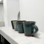 Mugs - Eva Mugs –Set of Two Handmade Ceramic Cups with Turquoise/ Lilac Glaze - MAISON ZOE