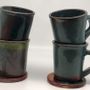 Mugs - Eva Mugs –Set of Two Handmade Ceramic Cups with Turquoise/ Lilac Glaze - MAISON ZOE