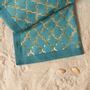 Sarongs - Blue & Gold Beach Throw - KORES ACCESSORIES