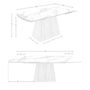 Dining Tables - Rectangular extending dining table in porcelain marble and walnut wood - ANGEL CERDÁ