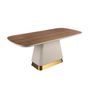 Dining Tables - Rectangular dining table in walnut and beige wood - ANGEL CERDÁ