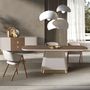 Dining Tables - Rectangular dining table in walnut and beige wood - ANGEL CERDÁ