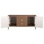 Sideboards - Sideboard walnut, beige, gilded polished steel and walnut top - ANGEL CERDÁ