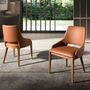 Chairs - Brown leatherette chair - ANGEL CERDÁ