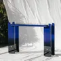 Console table - Ipanema Console in High Gloss Lacquered Wood and Brass Details - DUISTT