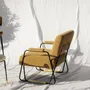 Lounge chairs for hospitalities & contracts - Apollo Armchair in Iron Lacquered Structure - DUISTT