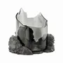 Decorative objects - CATHARSIS, Sculptural Centerpiece Bowl in glass and stone, Ash Black - COKI