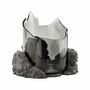 Decorative objects - CATHARSIS, Sculptural Centerpiece Bowl in glass and stone, Ash Black - COKI