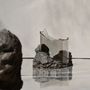 Decorative objects - CATHARSIS, Sculptural Centerpiece Bowl in glass and stone, Ash Black - COKI