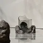Decorative objects - CATHARSIS, Sculptural Centerpiece Bowl in glass and stone, Ash Black - COKI