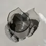 Decorative objects - CATHARSIS, Sculptural Centerpiece Bowl in glass and stone, Ash Black - COKI