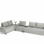 Lawn sofas - 3-seater garden sofa with FLEXI integrated tablet - COUTURE JARDIN