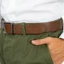 Leather goods - OTELLO taupe leather belt - MONSIEUR CHARLI