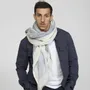 Scarves - ARTHUR blue cotton scarf - MONSIEUR CHARLI