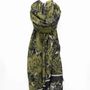 Foulards et écharpes - Chèche en laine mélangée GENZO olive - MONSIEUR CHARLI