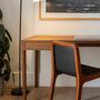 Desks - FRONT –  Minimalist Work Desk in Walnut Wood  160x80 - MOR