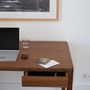 Desks - FRONT –  Minimalist Work Desk in Walnut Wood  160x80 - MOR