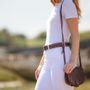 Petite maroquinerie - Petit sac de selle demi-lune en cuir - BERBER LEATHER