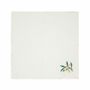 Placemats - Placemat - Evergreen | White on white linen - set of 2 - BLANK SPACE AMSTERDAM