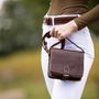 Leather goods - Small square leather saddle bag - BERBER LEATHER